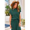 imagePRETTYGARDEN 2 Piece Outfits for Women Summer 2026 Knit Vest Tops Sweatpants Spring Beach Vacation Travel Sweater Lounge SetDark Green