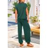 imagePRETTYGARDEN 2 Piece Outfits for Women Summer 2026 Knit Vest Tops Sweatpants Spring Beach Vacation Travel Sweater Lounge SetDark Green