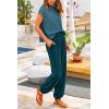 imagePRETTYGARDEN 2 Piece Outfits for Women Summer 2026 Knit Vest Tops Sweatpants Spring Beach Vacation Travel Sweater Lounge SetGrey Blue