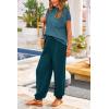 imagePRETTYGARDEN 2 Piece Outfits for Women Summer 2026 Knit Vest Tops Sweatpants Spring Beach Vacation Travel Sweater Lounge SetGrey Blue