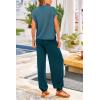 imagePRETTYGARDEN 2 Piece Outfits for Women Summer 2026 Knit Vest Tops Sweatpants Spring Beach Vacation Travel Sweater Lounge SetGrey Blue