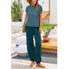 imagePRETTYGARDEN 2 Piece Outfits for Women Summer 2026 Knit Vest Tops Sweatpants Spring Beach Vacation Travel Sweater Lounge SetGrey Blue