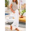 imagePRETTYGARDEN 2 Piece Outfits for Women Summer 2026 Knit Vest Tops Sweatpants Spring Beach Vacation Travel Sweater Lounge SetKhaki Beige White