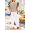 imagePRETTYGARDEN 2 Piece Outfits for Women Summer 2026 Knit Vest Tops Sweatpants Spring Beach Vacation Travel Sweater Lounge SetKhaki Beige White
