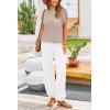 imagePRETTYGARDEN 2 Piece Outfits for Women Summer 2026 Knit Vest Tops Sweatpants Spring Beach Vacation Travel Sweater Lounge SetKhaki Beige White