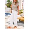 imagePRETTYGARDEN 2 Piece Outfits for Women Summer 2026 Knit Vest Tops Sweatpants Spring Beach Vacation Travel Sweater Lounge SetKhaki Beige White