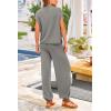 imagePRETTYGARDEN 2 Piece Outfits for Women Summer 2026 Knit Vest Tops Sweatpants Spring Beach Vacation Travel Sweater Lounge SetLight Grey