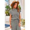 imagePRETTYGARDEN 2 Piece Outfits for Women Summer 2026 Knit Vest Tops Sweatpants Spring Beach Vacation Travel Sweater Lounge SetLight Grey