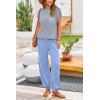imagePRETTYGARDEN 2 Piece Outfits for Women Summer 2026 Knit Vest Tops Sweatpants Spring Beach Vacation Travel Sweater Lounge SetSky Blue