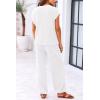 imagePRETTYGARDEN 2 Piece Outfits for Women Summer 2026 Knit Vest Tops Sweatpants Spring Beach Vacation Travel Sweater Lounge SetWhite
