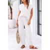 imagePRETTYGARDEN 2 Piece Outfits for Women Summer 2026 Knit Vest Tops Sweatpants Spring Beach Vacation Travel Sweater Lounge SetWhite