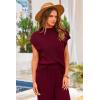 imagePRETTYGARDEN 2 Piece Outfits for Women Summer 2026 Knit Vest Tops Sweatpants Spring Beach Vacation Travel Sweater Lounge SetWine Red