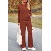 imagePRETTYGARDEN 2 Piece Sets for Women Fall 2026 Sweatsuits Outfits Lounge Matching Hoodie Set Travel Track Suits Winter ClothesBrick Red