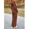 imagePRETTYGARDEN 2 Piece Sets for Women Fall 2026 Sweatsuits Outfits Lounge Matching Hoodie Set Travel Track Suits Winter ClothesBrown