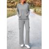 imagePRETTYGARDEN 2 Piece Sets for Women Fall 2026 Sweatsuits Outfits Lounge Matching Hoodie Set Travel Track Suits Winter ClothesGrey