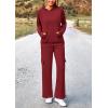 imagePRETTYGARDEN 2 Piece Sets for Women Fall 2026 Sweatsuits Outfits Lounge Matching Hoodie Set Travel Track Suits Winter ClothesWine Red