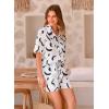imagePRETTYGARDEN 2 Piece Sets for Women Summer Clothes 2026 Printed Button Down Shirts Tops Lounge Shorts Beach Vacation OutfitsBlack Brush