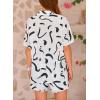 imagePRETTYGARDEN 2 Piece Sets for Women Summer Clothes 2026 Printed Button Down Shirts Tops Lounge Shorts Beach Vacation OutfitsBlack Brush