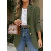 imagePRETTYGARDEN 2026 Blazers for Women Business Casual Long Sleeve Lapel Open Front Suit Jacket Work Blazer with PocketsArmy Green