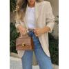 imagePRETTYGARDEN 2026 Blazers for Women Business Casual Long Sleeve Lapel Open Front Suit Jacket Work Blazer with PocketsBeige Apricot
