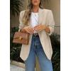 imagePRETTYGARDEN 2026 Blazers for Women Business Casual Long Sleeve Lapel Open Front Suit Jacket Work Blazer with PocketsBeige Apricot
