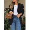 imagePRETTYGARDEN 2026 Blazers for Women Business Casual Long Sleeve Lapel Open Front Suit Jacket Work Blazer with PocketsBlack