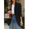 imagePRETTYGARDEN 2026 Blazers for Women Business Casual Long Sleeve Lapel Open Front Suit Jacket Work Blazer with PocketsBlack