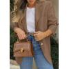 imagePRETTYGARDEN 2026 Blazers for Women Business Casual Long Sleeve Lapel Open Front Suit Jacket Work Blazer with PocketsBrown