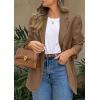 imagePRETTYGARDEN 2026 Blazers for Women Business Casual Long Sleeve Lapel Open Front Suit Jacket Work Blazer with PocketsBrown