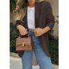 imagePRETTYGARDEN 2026 Blazers for Women Business Casual Long Sleeve Lapel Open Front Suit Jacket Work Blazer with PocketsCoffee
