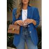 imagePRETTYGARDEN 2026 Blazers for Women Business Casual Long Sleeve Lapel Open Front Suit Jacket Work Blazer with PocketsDark Blue