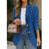 imagePRETTYGARDEN 2026 Blazers for Women Business Casual Long Sleeve Lapel Open Front Suit Jacket Work Blazer with PocketsDark Blue