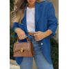 imagePRETTYGARDEN 2026 Blazers for Women Business Casual Long Sleeve Lapel Open Front Suit Jacket Work Blazer with PocketsDark Blue