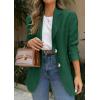 imagePRETTYGARDEN 2026 Blazers for Women Business Casual Long Sleeve Lapel Open Front Suit Jacket Work Blazer with PocketsDark Green