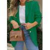 imagePRETTYGARDEN 2026 Blazers for Women Business Casual Long Sleeve Lapel Open Front Suit Jacket Work Blazer with PocketsGreen