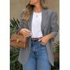 imagePRETTYGARDEN 2026 Blazers for Women Business Casual Long Sleeve Lapel Open Front Suit Jacket Work Blazer with PocketsGrey