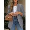 imagePRETTYGARDEN 2026 Blazers for Women Business Casual Long Sleeve Lapel Open Front Suit Jacket Work Blazer with PocketsGrey