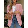 imagePRETTYGARDEN 2026 Blazers for Women Business Casual Long Sleeve Lapel Open Front Suit Jacket Work Blazer with PocketsGrey Pink