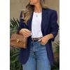 imagePRETTYGARDEN 2026 Blazers for Women Business Casual Long Sleeve Lapel Open Front Suit Jacket Work Blazer with PocketsNavy