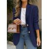 imagePRETTYGARDEN 2026 Blazers for Women Business Casual Long Sleeve Lapel Open Front Suit Jacket Work Blazer with PocketsNavy