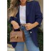 imagePRETTYGARDEN 2026 Blazers for Women Business Casual Long Sleeve Lapel Open Front Suit Jacket Work Blazer with PocketsNavy
