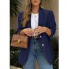 imagePRETTYGARDEN 2026 Blazers for Women Business Casual Long Sleeve Lapel Open Front Suit Jacket Work Blazer with PocketsNavy