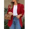 imagePRETTYGARDEN 2026 Blazers for Women Business Casual Long Sleeve Lapel Open Front Suit Jacket Work Blazer with PocketsRed