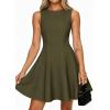 imagePRETTYGARDEN Cocktail Dresses for Women 2026 Summer Formal Boat Neck A Line Spring Elegant Graduation Party Mini DressArmy Green
