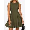imagePRETTYGARDEN Cocktail Dresses for Women 2026 Summer Formal Boat Neck A Line Spring Elegant Graduation Party Mini DressArmy Green