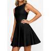 imagePRETTYGARDEN Cocktail Dresses for Women 2026 Summer Formal Boat Neck A Line Spring Elegant Graduation Party Mini DressBlack