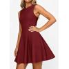 imagePRETTYGARDEN Cocktail Dresses for Women 2026 Summer Formal Boat Neck A Line Spring Elegant Graduation Party Mini DressBurgundy
