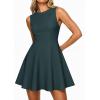imagePRETTYGARDEN Cocktail Dresses for Women 2026 Summer Formal Boat Neck A Line Spring Elegant Graduation Party Mini DressDark Cyan