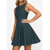 imagePRETTYGARDEN Cocktail Dresses for Women 2026 Summer Formal Boat Neck A Line Spring Elegant Graduation Party Mini DressDark Cyan