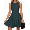 imagePRETTYGARDEN Cocktail Dresses for Women 2026 Summer Formal Boat Neck A Line Spring Elegant Graduation Party Mini DressDark Cyan